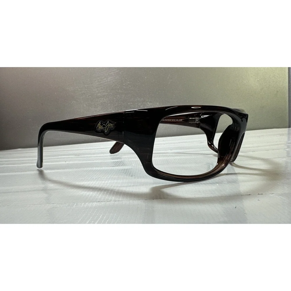 Maui Jim Sunglasses Frame Only MJ 202-02 Peahi Polished  Wrap Italy 65 mm